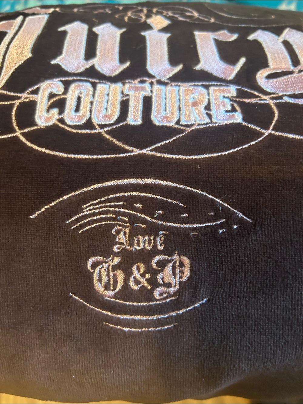 RARE! NEW JUICY COUTURE TRAVEL BLANKET / ZIPPERED CARRYING CASE Y2K - Picture 5 of 12